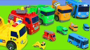 Happy Toy Vehicles Parade - Colorful Buses, Fire Trucks and Construction Cars for Kids
