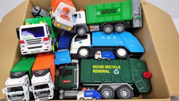Toy Garbage Trucks Adventure - Recycling Fun for Kids with Colorful Trucks