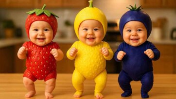 Strawberry, Lemon, and Blueberry Babies Dance and Play Together