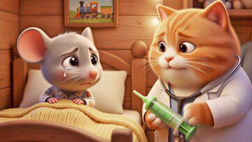 Little Mouse Gets a Toy Car Surprise from Doctor Cat - Kids Storytime Fun