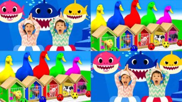Shark Family Ocean Dance Song for Kids - Fun Swimming Adventure